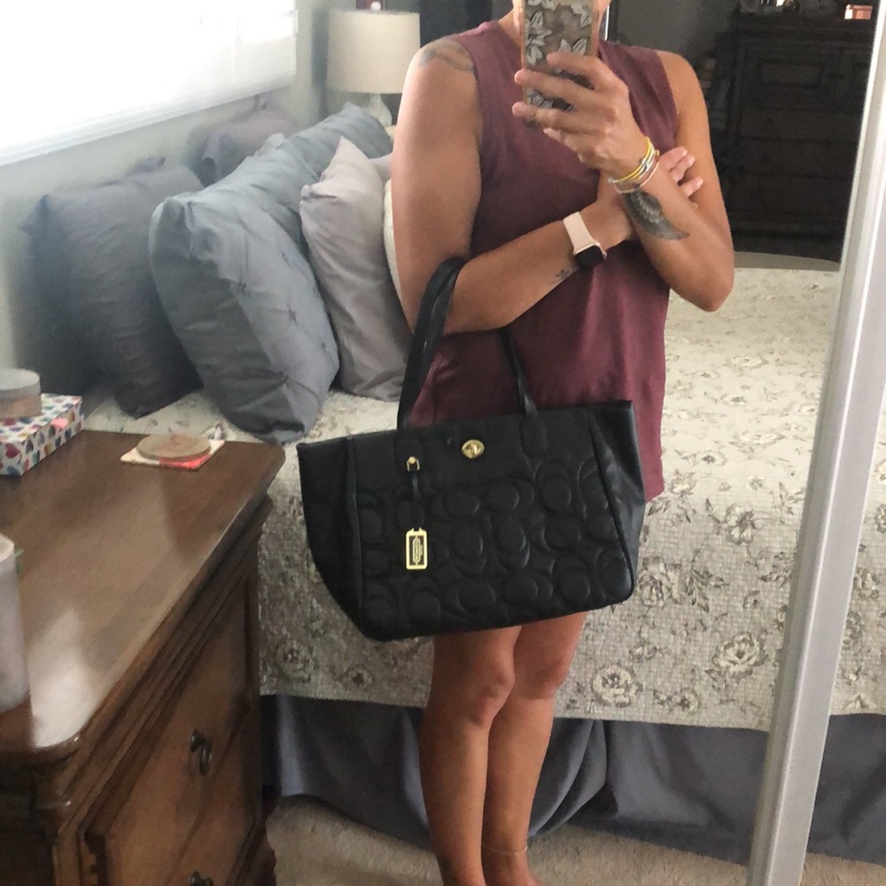Coach quilted leather tote - Picture 8 of 8